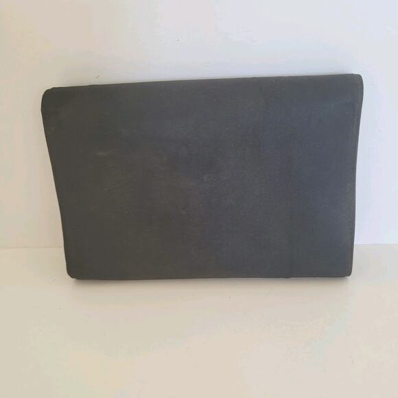 PRADA Tessuto Nero Black Leather Logo Plate Wallet Medium Envelope Medium Nylon - Picture 2 of 13